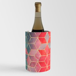 Rose And Turquoise Cubes Wine Chiller