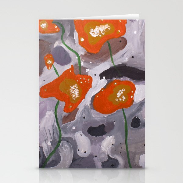 Poppies On Indian Rock Stationery Cards