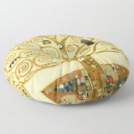 Gustav Klimt The Tree Of Life Floor Pillow