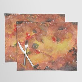 Yellow red galaxy Placemat