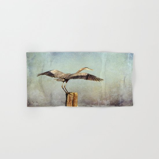 Blue Heron Landing Hand & Bath Towel
