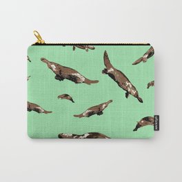Platypus Ornithorhynchus anatinus green Carry-All Pouch