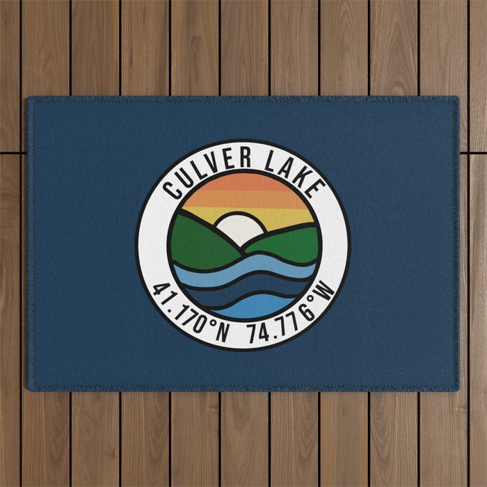 Culver Lake - Navy/Badge Outdoor Rug