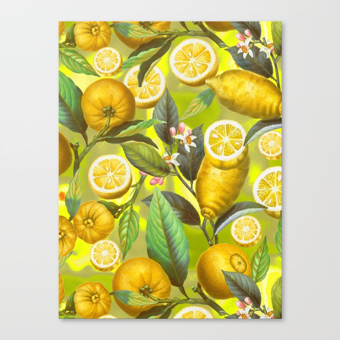 Cyber Lime Summer Canvas Print