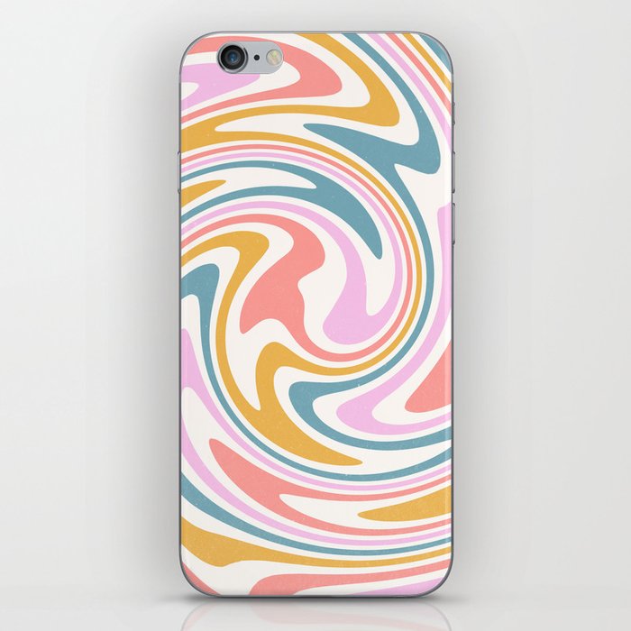 Swirl Wavy Abstract Colorful 70s iPhone Skin