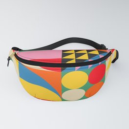 Happy Colorful Geometric Tropical Jungle Fanny Pack