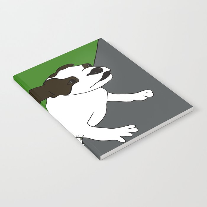 Annie The Boston Terrier Notebook | Drawing, Digital, Boston-terrier, Dog, Puppy, Brown, White, Green, Gifts, Mugs