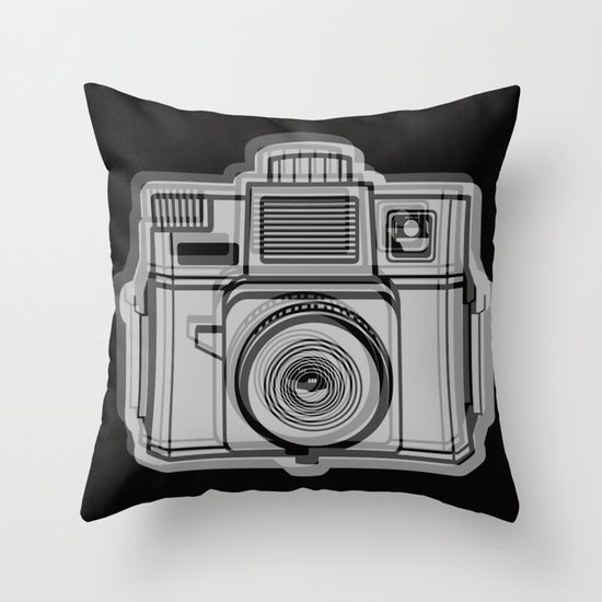 I Still Shoot Film Holga Logo - Black Throw Pillow