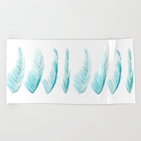 palm leaf Beach Towel