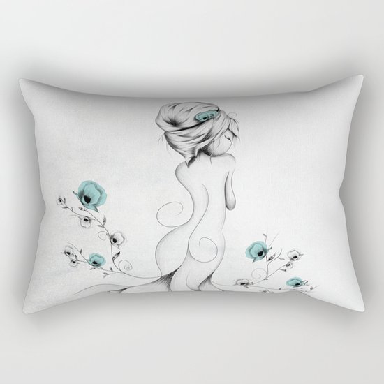Poppy Poem Rectangular Pillow