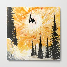 Fire Sky Metal Print | Winter, Shredart, Shred, Shred Art, Snow, Snowboarding, Mountains, Mountain, Snowboardart, Ski 