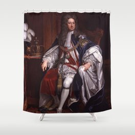 King George I portrait Shower Curtain