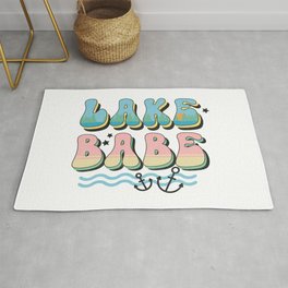 Lake Babe Retro Summer Area & Throw Rug