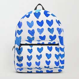 Brush stroke hearts - blue Backpack | Pantone, Brushstroke, Curated, Cute, Boyfriend, Saintvalentine, Girlfriend, Modern, Heart, Ink 
