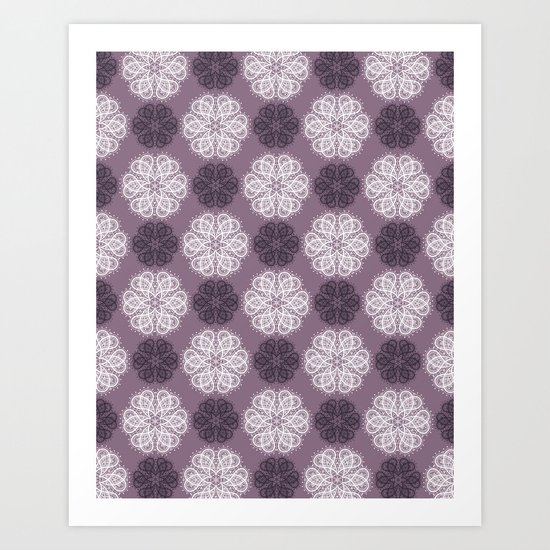 PAISLEYSCOPE posh (purple) Art Print