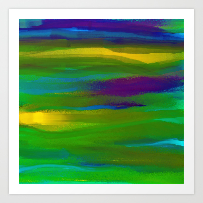 Green Mardi Gras Abstract Art Print By Katherinefriesen Society6
