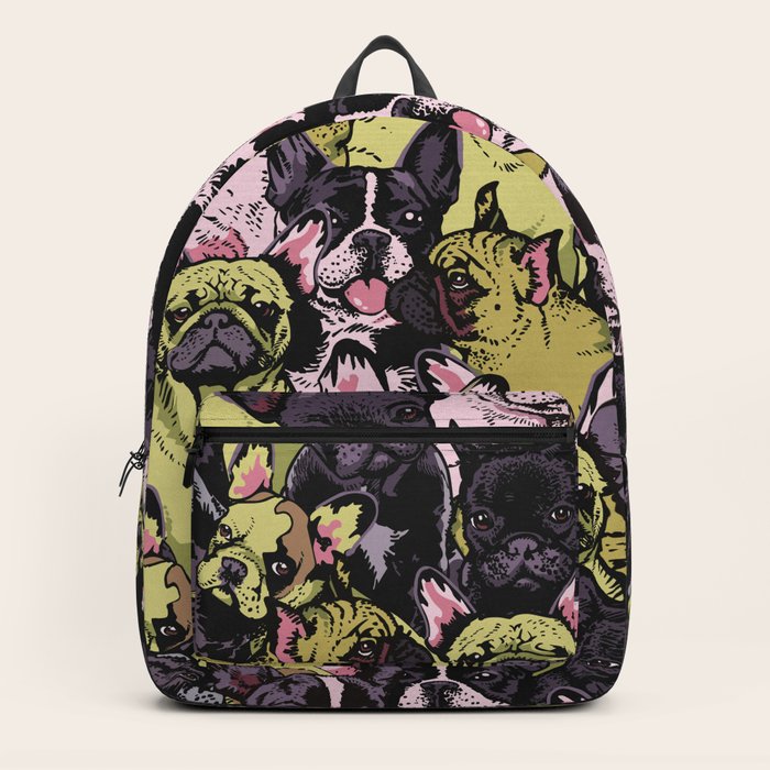 Social French Bulldog Backpack by Huebucket Society6