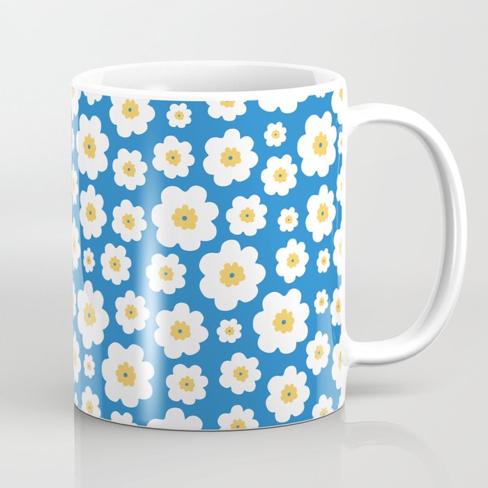 White flowers pattern Coffee Mug