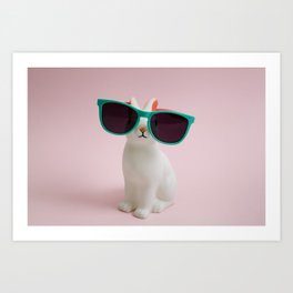 Sunglasses bunny Art Print