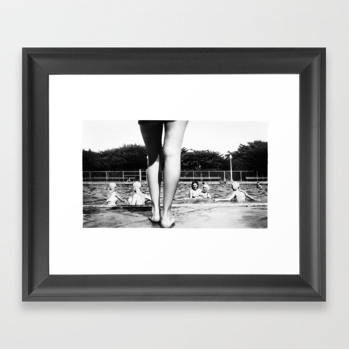 A Day At The Pool Framed Art Print