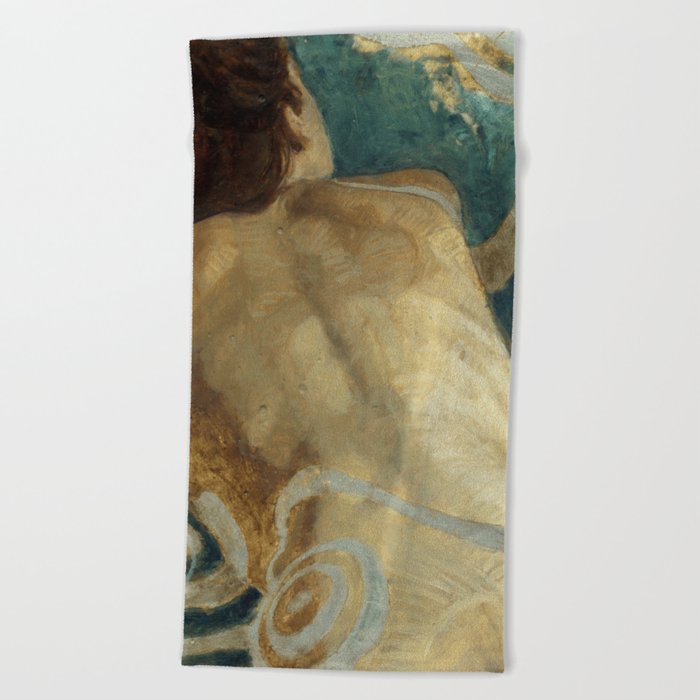 Backlite Nude Figure Oil Painting Turquoise Of Woman Beach Towel By Jackiegomezartist Society6