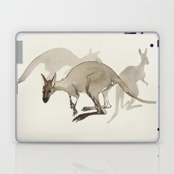 Kangaroo illustration Laptop & iPad Skin