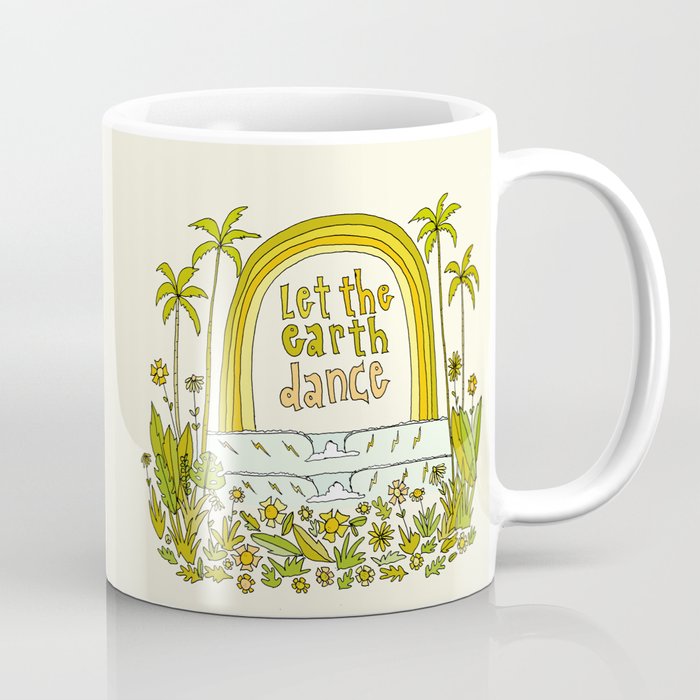 let the earth dance // retro surf art by surfy birdy Coffee Mug