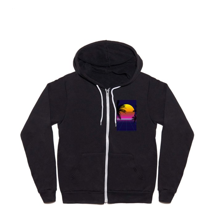 synthwave sunset classic Full Zip Hoodie