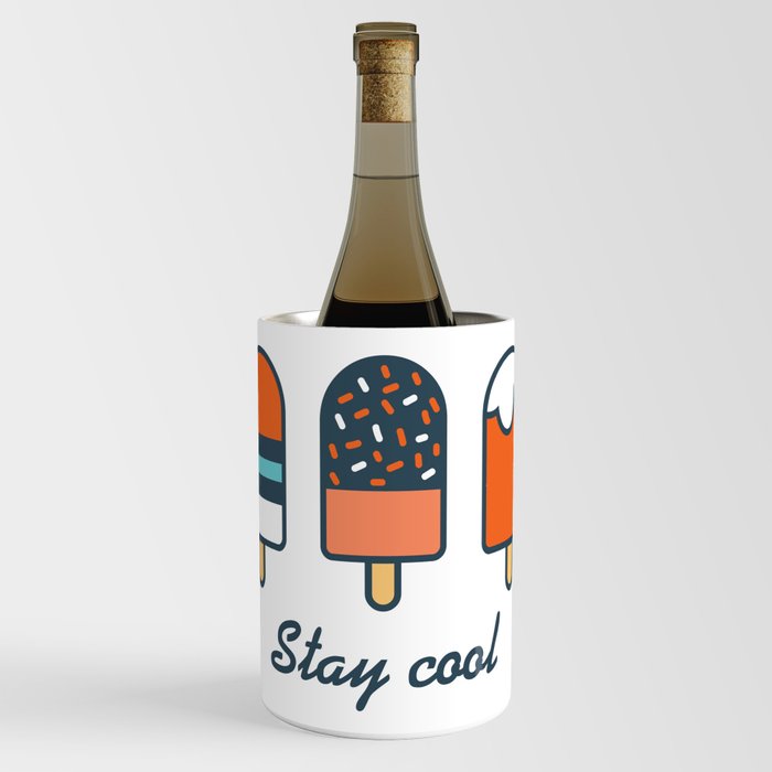Stay cool popsicles in blue and orange  Wine Chiller