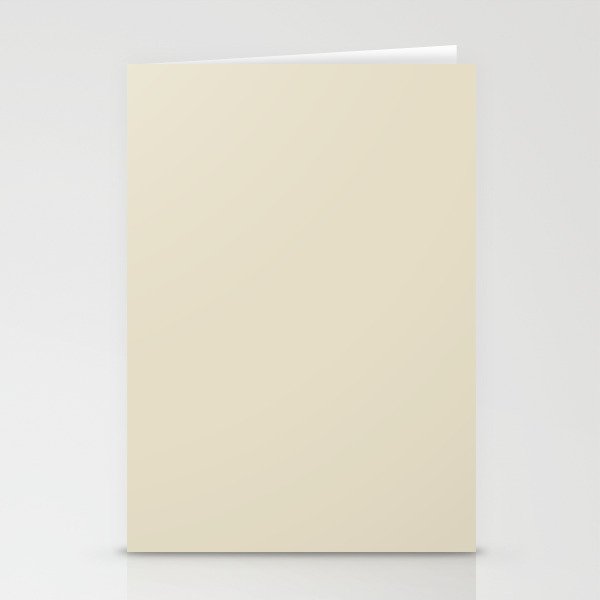 Creamy Off White Ivory Solid Color Pairs PPG Irresistible PPG1094-1 - All One Single Shade Colour Stationery Cards