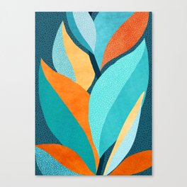 Abstract Tropical Foliage Canvas Print