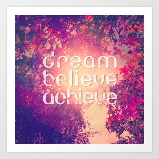 Autumn Sunshine and Pink Purple Maple Trees Art Print