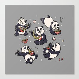 Ramen Pandas by Tobe Fonseca Canvas Print
