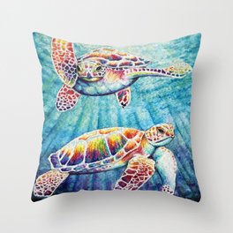 Sea Turtles Throw Pillow