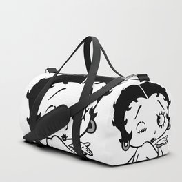 Betty Boop Tease Kiss (Black & White) Duffle Bag