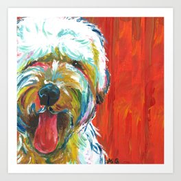 Soft-Coated Wheaten Terrier // Colorful  Art Print