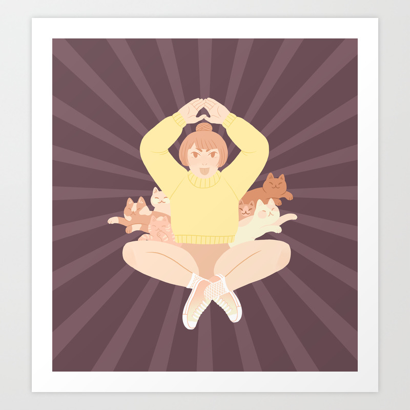 Cat Got Your Tongue Art Print By Middlehouse Society6