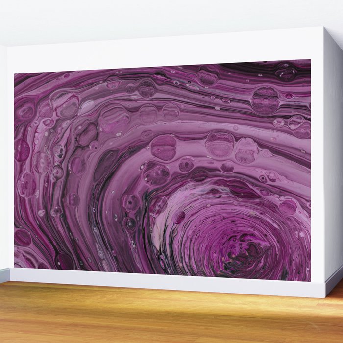 Purple Marble Wall Mural by bespired | Society6
