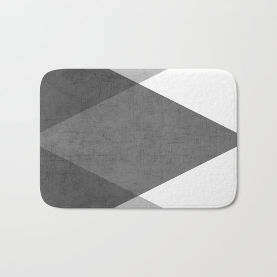 black and white triangles Bath Mat