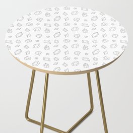 Grey Gems Pattern Side Table