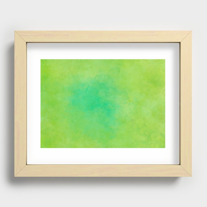 Retro grass or lemon green Recessed Framed Print