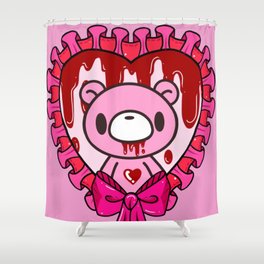 Bloody Bear Heart Shower Curtain