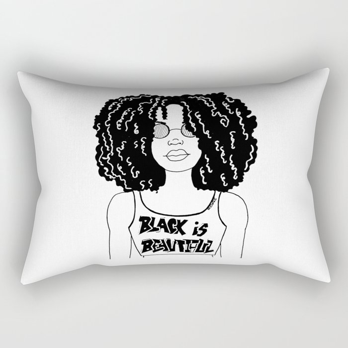 Cool Chic (Black is Beautiful) Rectangular Pillow