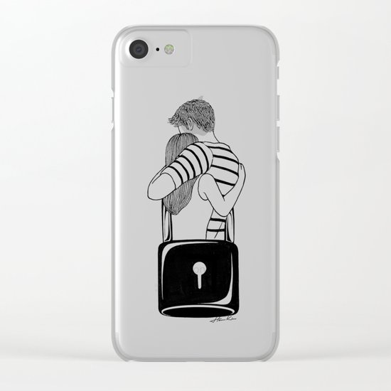 Lock With You Clear iPhone Case