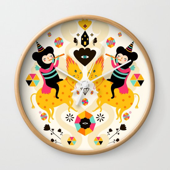 Music is happiness Wall Clock