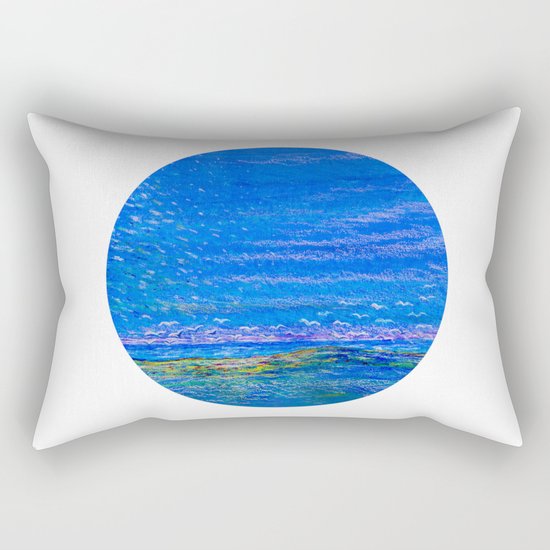 Blue landscape I Rectangular Pillow