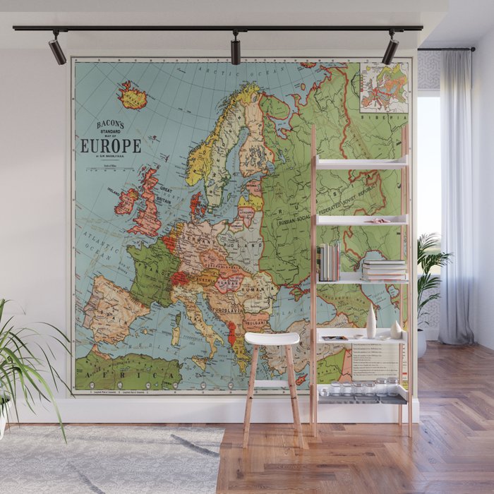 Old Europe map Wall Mural