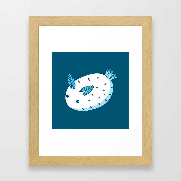 Sea Bunnies_Blue Framed Art Print