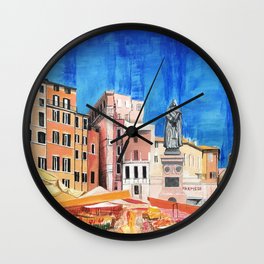 Campo de' Fiori Roma Wall Clock
