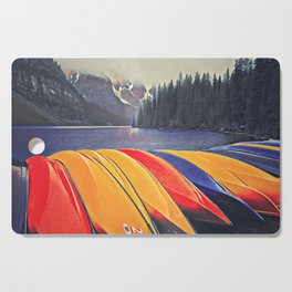 Colorful Canoes Cutting Board